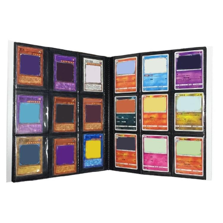 Portable Trading Card Binder 9 Pocket Cartoon Collection Notebook Trading Card Collection Notebook Game Card Binder