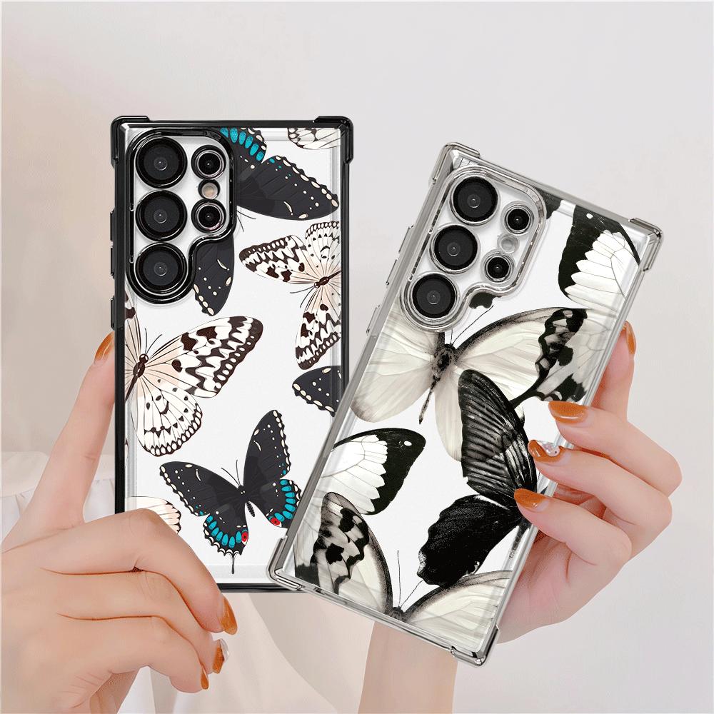 Case for Samsung Galaxy S25 S21 Plus S23 S25Edge S22 Ultra S20 FE S24 Phone Cover Creative Butterfly