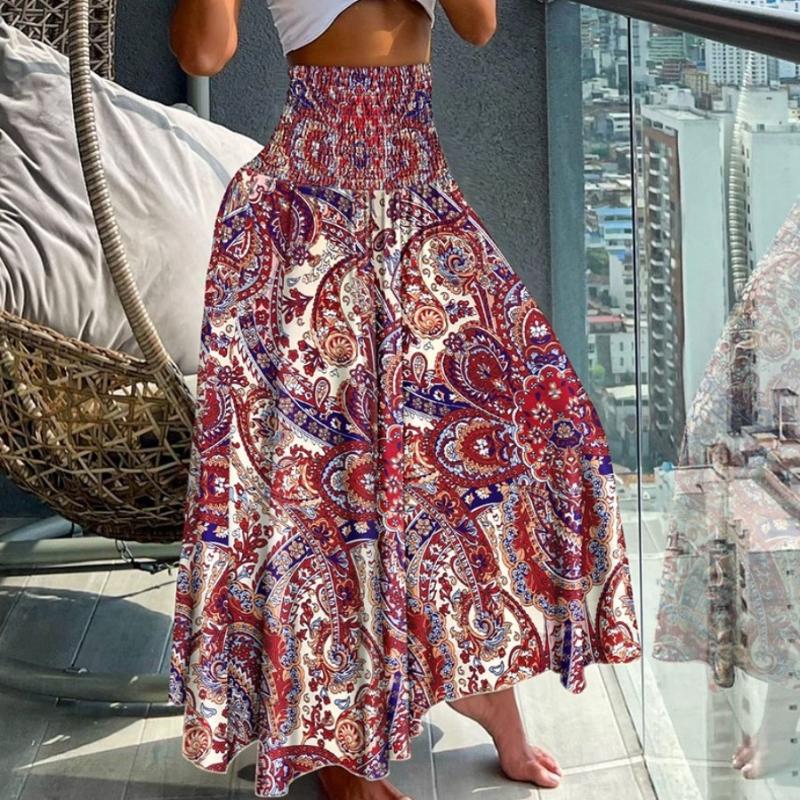 Summer Fashion High Waist Slim Printed Women's Half-body Skirt