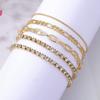 Bohemian Minimalist Multi-Layer Metal Chain Women's Bracelet Set