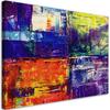 Canvas Print, Hand Painted Colourful Abstraction