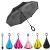 Reverse Umbrella Long Handle Straight C-Shaped Hand-Open Reverse Umbrella Sunny Umbrella
