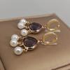 Корейские модные серьги с искусственным жемчугом и кисточками для женщин, модные серьги золотого цвета, ювелирные изделия, аксессуары для вечеринок