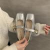 Shallow Mouth Mary Jane Shoes Soft Sole Soft Surface Spring 2024 New One-word Belt Commuting Versatile Flat Sole Shoes Women's Shoes