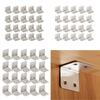 20Pcs Heavy Duty Metal Corner Brace L Shape Stainless Steel Support Bracket for Shelves Silver Color Furniture Hardware