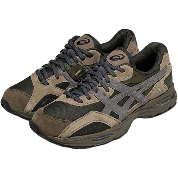 Asics Гель-Mc Plus Сетчатая ткань Синтетическая кожа Модные Дышащие Поддержка Низкий верх Повседневная обувь Унисекс кроссовки Темно-коричневый 1203A871-250