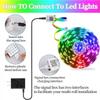 Tira de luces LED RGB 5050 con control remoto musical y Bluetooth para decoracion de habitacion