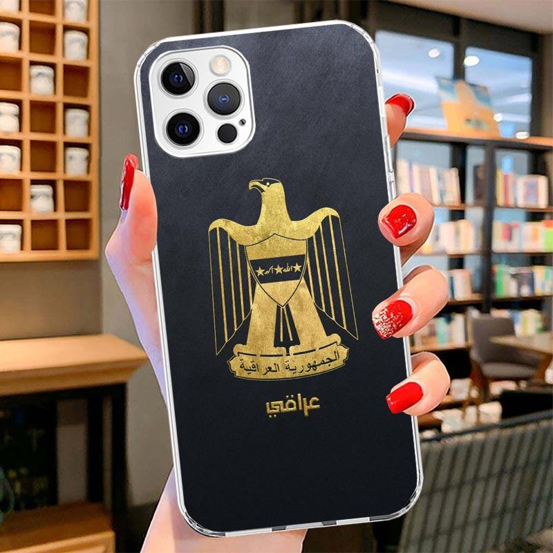 Iraqi Iraq National Flag Cover Phone Case For iPhone 16 17 Air 15 14 Pro Max 16E Phone Case 13 Mini 12 11 7 SE 8 Print Pattern F