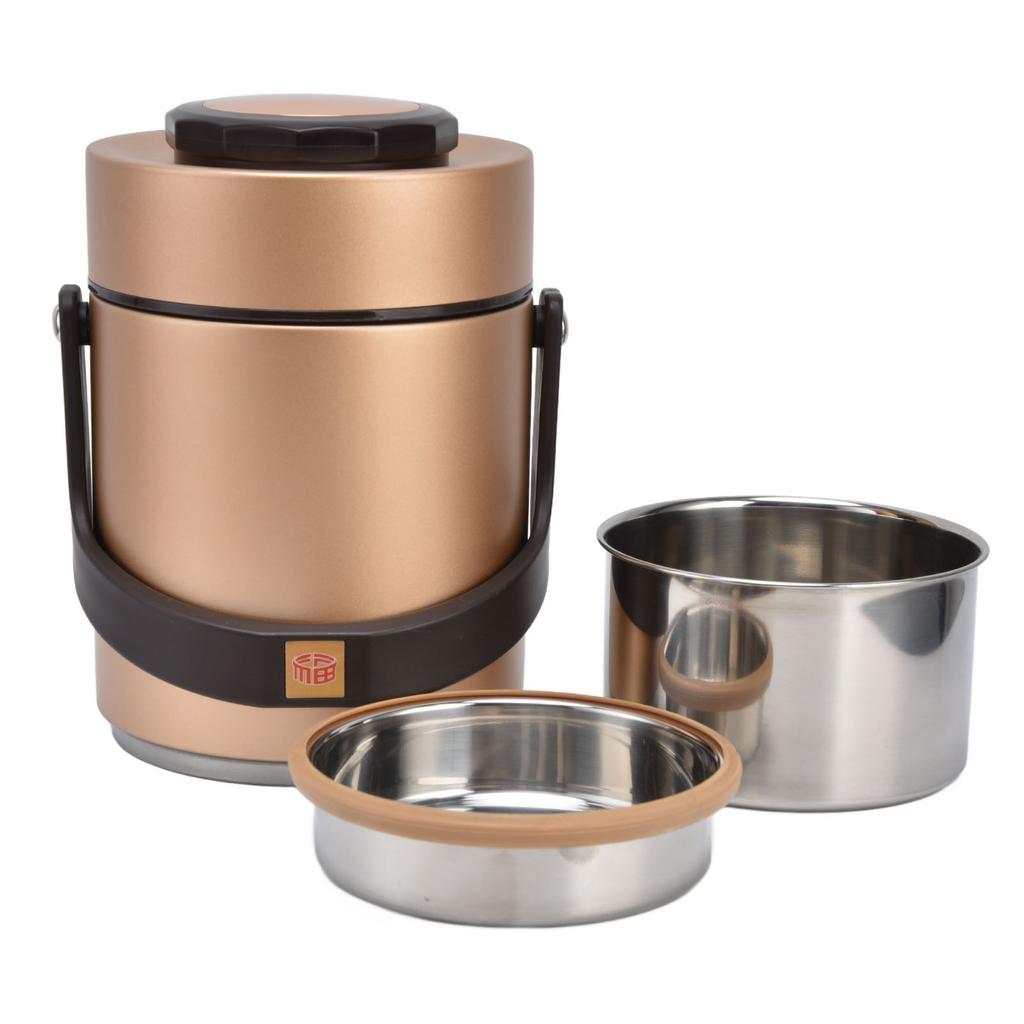 Vacuum Bento Lunch Box 304 Stainless Steel 3 Layer Portable Insulated Food Jar for Students Office Worker