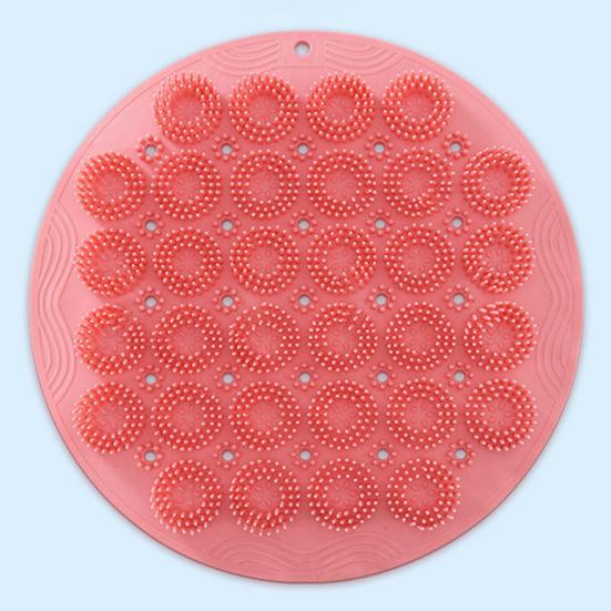 Коврик для ванной, дизайн с присоской, противоскользящий, быстросохнущий, натирает спину, круглая щетка, отшелушивающий массажный скребок для душа, коврик для ног, ежедневное использование