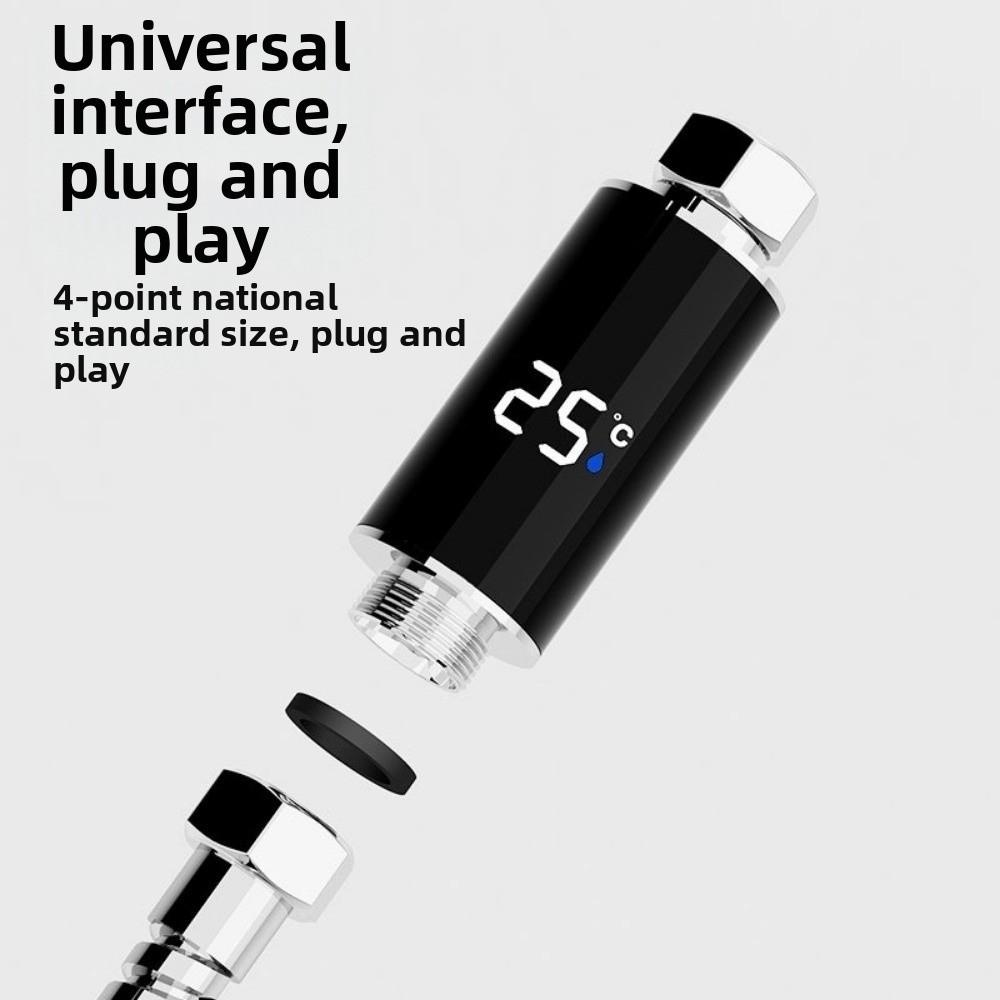 Waterproof Shower Nozzle Thermometer LED Digital Display Intelligent Temperature Water Temperature Gauge Wide Temperature Range