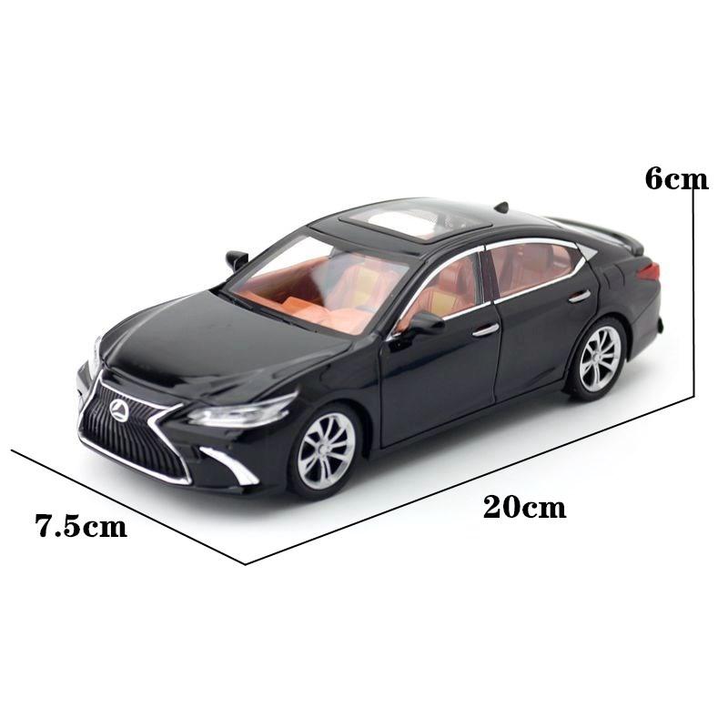1/24 Lexus ES300h Car Toy for Children Diecast Miniature Model Pull Back Sound & Light Door Openable Collection Gift for Boys