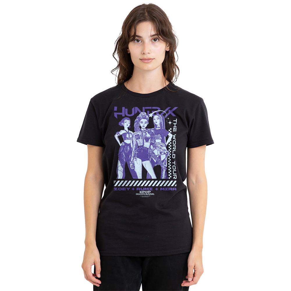 K-Pop Demon Hunters Womens/Ladies Huntrix World Tour Posterized T-Shirt