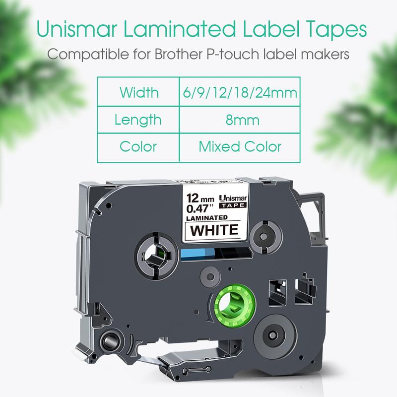 5PK/10PK 6/9/12mm TZe231 Compatible for Brother P-touch TZe221 TZe211 TZe-White-Tape Lamination Label for Brother PTH110 Printer