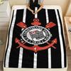 1Pc SC Corinthians Paulista Print Flannel Blanket High Quality Warm Comfortable Cover for All Seasons Perfect for Gifts Home Decor