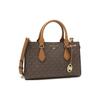 Michael Kors Mk Valerie Классическая сумка для поездок с винтажным принтом логотипа, холст, полиэстер, женская сумка, цвет желудя-коричневый 30F2G9VS1B-BRN-ACORN