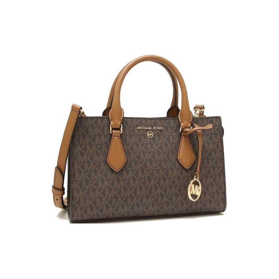Michael Kors Mk Valerie Классическая сумка для поездок с винтажным принтом логотипа, холст, полиэстер, женская сумка, цвет желудя-коричневый 30F2G9VS1B-BRN-ACORN