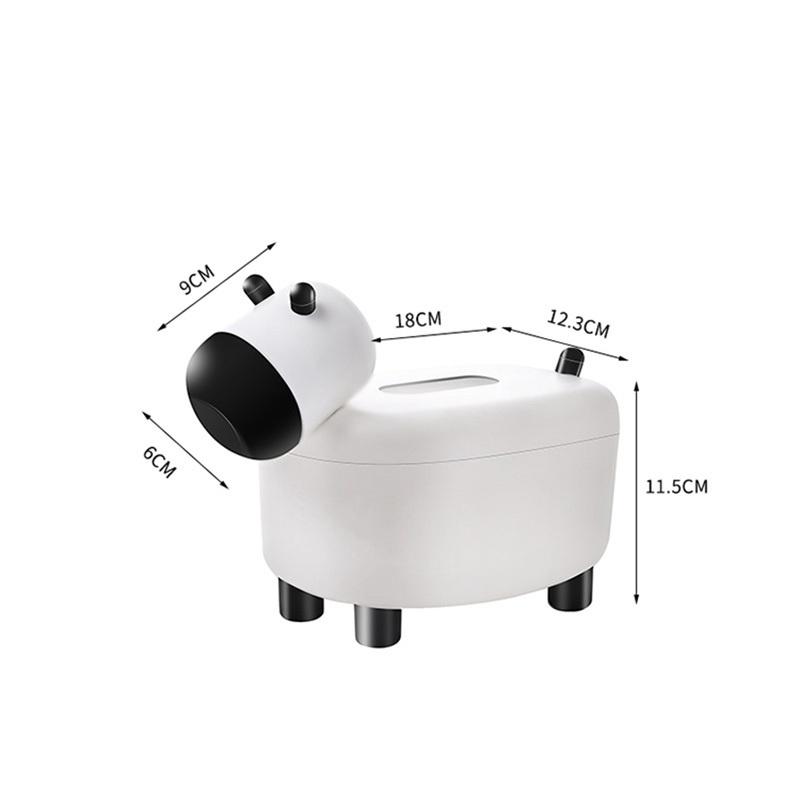 Телескопическая коробка для салфеток с держателем для зубочисток, коробка для салфеток с мультяшными животными, пластиковая прямоугольная ручка для бумаги