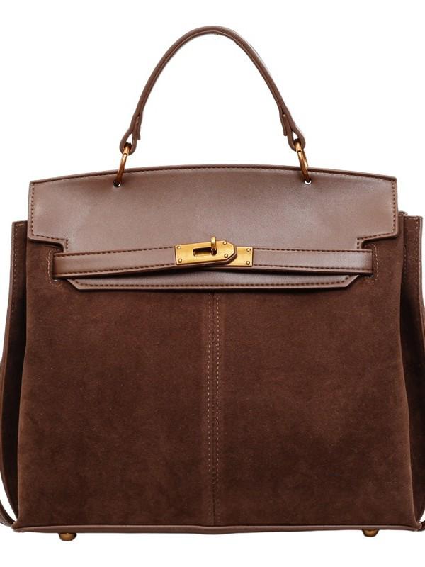 2025 Ретро Матовая Сумка Kelly-Style Ручная и Через плечо для Женщин - Мода Осень/Зима