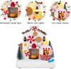 Christmas Village Gingerbread House Warm LED Lights Up Candy Factory Battery Operate Figurine Building Christmas Home Decoration