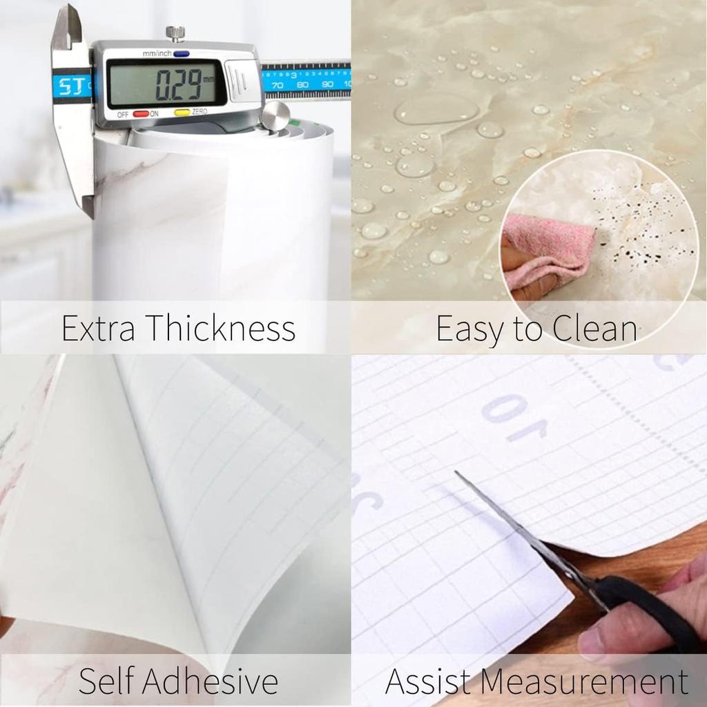 Кухонная маслостойкая пленка для плиты Водонепроницаемые влагостойкие обои для столешницы Самоклеящаяся плитка для ремонта шкафа Мраморная наклейка