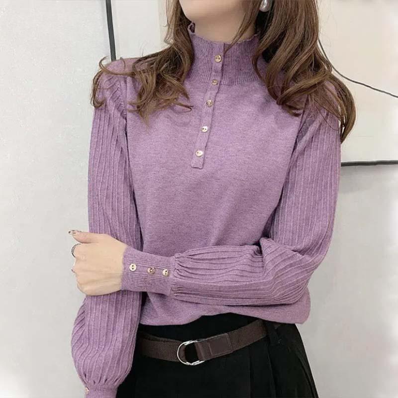 Осень-зима Чистая шерсть свитер женский полувысокий ворот пуловер повседневный трикотажные топы модные теплые женские свитера больших размеров