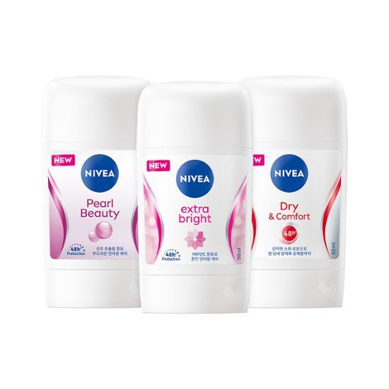 Nivea Deodorant Stick 50ml (Dry/Bright/Pearl & Beauty) 3 Types, Choose 1
