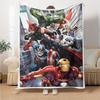 Superhero Team-Up Cozy Blanket Comfortable ure Versatile for Sofa Couch Office Bed Picnics Ideal for All Seasons Digital Print Gifts For Family Y8