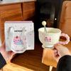 Керамическая кружка с мультяшным рисунком, подарочный набор