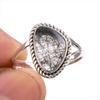 Natural Black Rutile Gemstone 925 Solid Sterling Silver Jewelry Ring S.7.5 U8b56