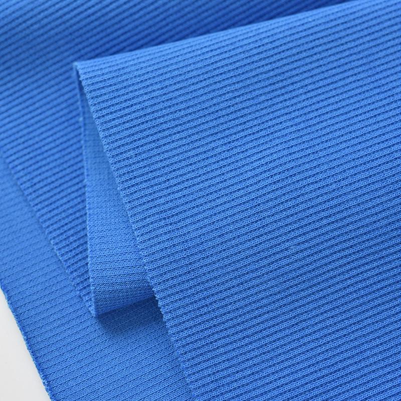 Хлопок Спандекс Рубчик Ткань Эластичный Трикотаж Манжета Пояс Штанина Рукава Толстовка Низ Футболка Топы Отделка рубчиком Джерси Трикотажная ткань в рубчик