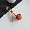 Elegant Ball Keychain Versatile Leather Phone Lanyard Bag Charms Pendant Car Key Ring Backpack Decoration Accessories Gifts