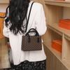 Fashion Square Small Top-handle Bags Casual Tote PU Leather Plaid Crossbody Shoulder Bag Women Handbags For Daily Used And Gift