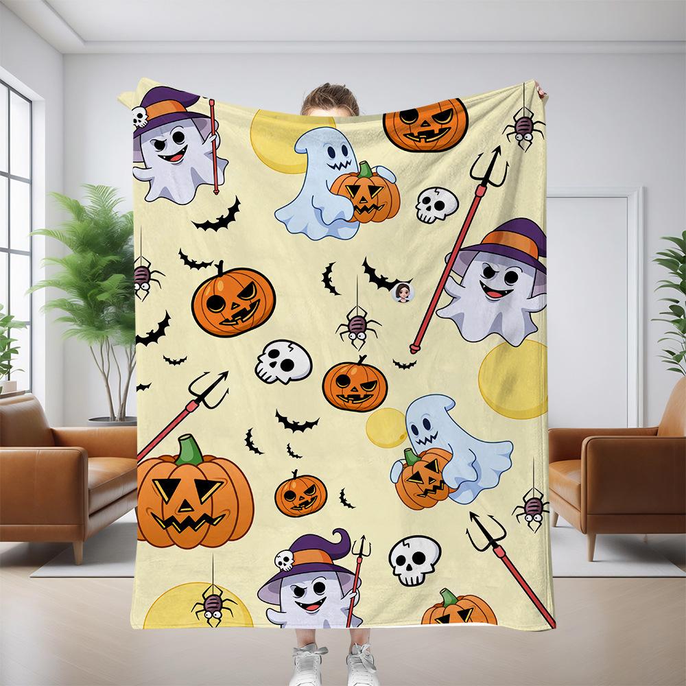Halloween decorations Printed Blanket for Sofa Bed Travel Camping Living Room Office Conditioning Blanket for All Seasons Gifts