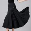 Женская современная юбка-свинг для вальса и бальных танцев, с оборками, длинная юбка, женская юбка половинной длины для бальных танцев, однотонные длинные платья