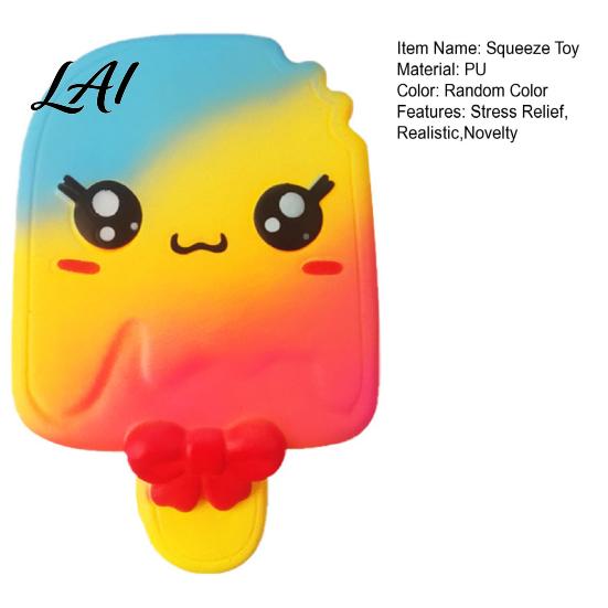 Squeeze Toy Cartoon Ice Cream Bar Slow-Rising PU Fidget for Healing Stress Relief Cute Dessert-Themed Decompression Gadget Kids Adults Foam