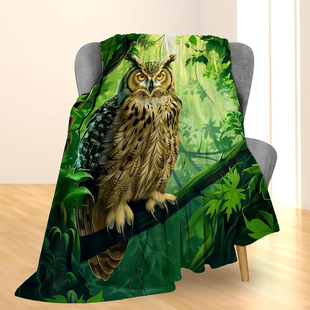 White Tiger Throw Thin Blanket Animals Printed Lightweight for Couch Home Decor Gift for Lion Tiger Elk Bears Dogs Cats Lovers