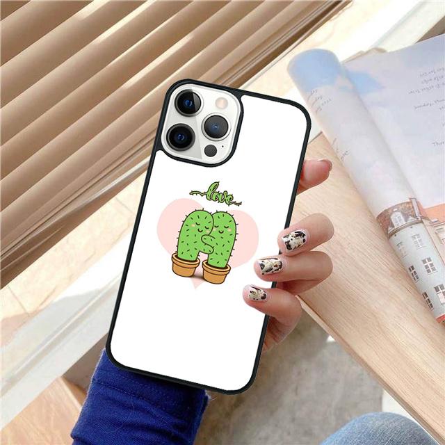 Hug Cactus Summer Coque Shell For iPhone 17 Air 15 16 14 13 12 Pro Max 11 Pro Max Plus Phone Case Cover
