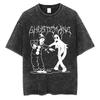 Стирка Винтаж Рэпер Ghostemane Графический Принт Футболка Мужская Женская Хип-Хоп Рэп Рок Трэп Металл Готика Оверсайз Футболка Уличная Одежда