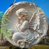 Cute Angel Pattern Pendant, Home Wall or Door Decoration, 2d Flat Wooden, Christmas Decoration, Gifts for Friends and Family