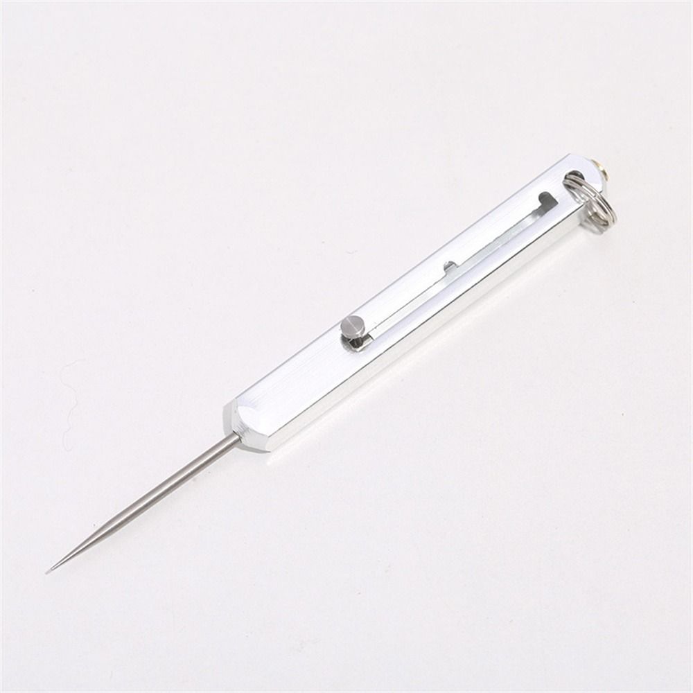 Telescopic Titanium Toothpicks Push-pull Fruit Toothpick Convenient Metal Toothpick Camping Tool