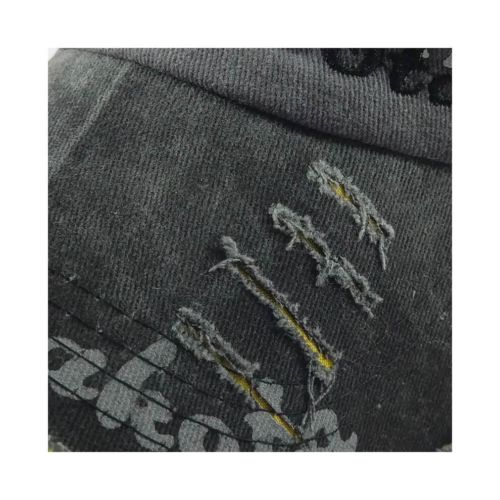 Graffiti text baseball cap washed cap cowboy sun hat