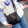Black Women Pu Rivet Stud Crossbody Bags Female Women Messenger Bags Purses and Shoulder Bag