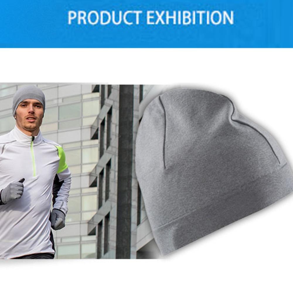 Skullcaps Sport Cap Running Winter Solid Color Sport Bonnet Classic Winter Running Hats  Unisex
