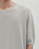 WORK ON BODY OFF Cool Bamboo Semi-Overfit Round Neck Short Sleeve Knit [Gray]