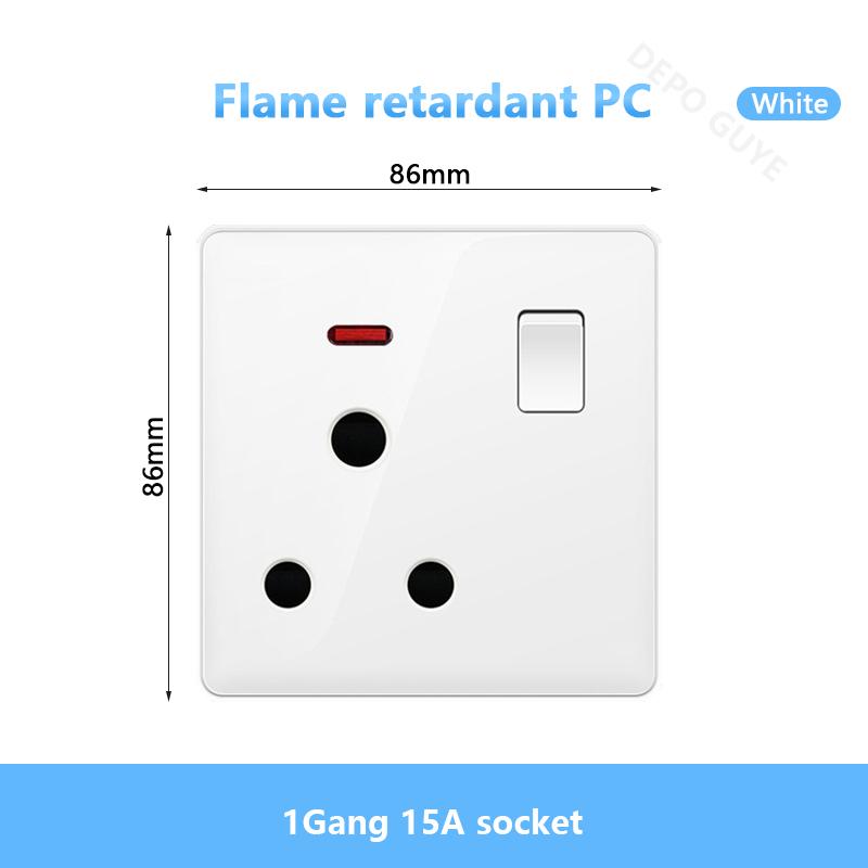 Белая настенная розетка USB стандарта Великобритании 13A, универсальная вилка Type-C для быстрой зарядки мощностью 18 Вт, настенный выключатель света, электрическая розетка