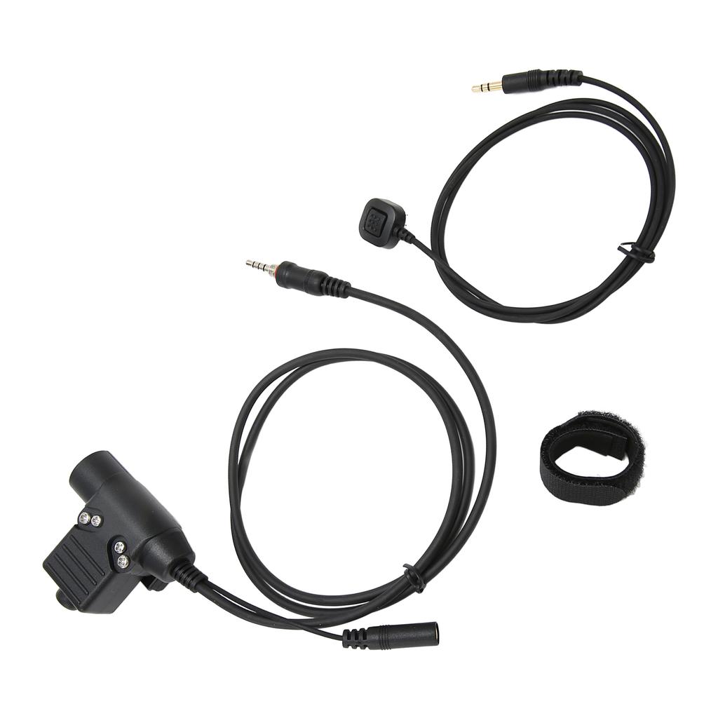PTT Adapter with Back Clip Push To Talk Portable Radio Headset Adapter for Vertex VX?6R VX?7R
