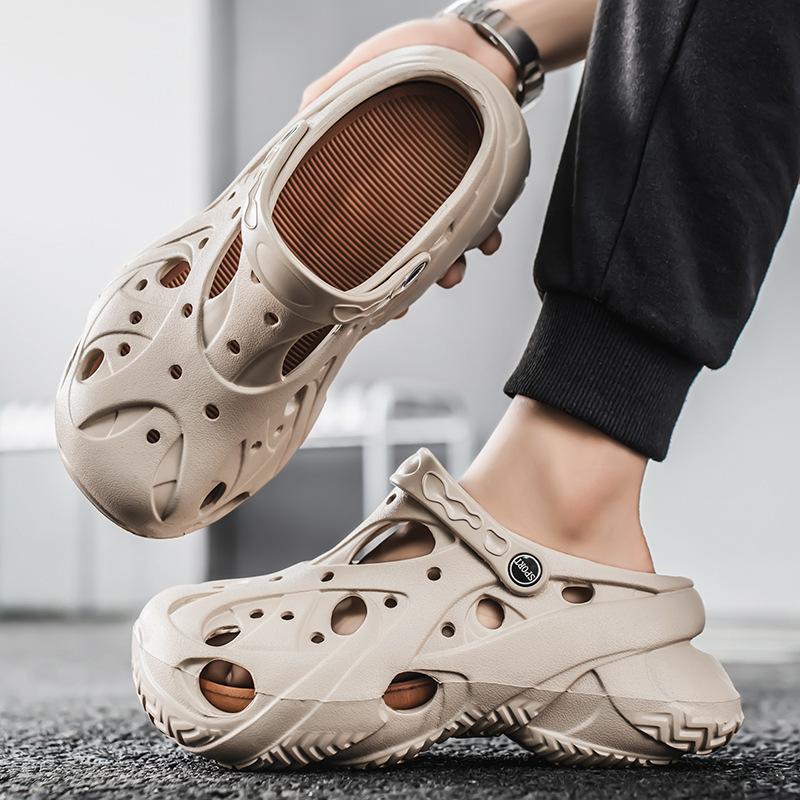 Новые летние тапочки мужские летние туфли для дома легкие домашние сандалии на толстой подошве с увеличенной высотой