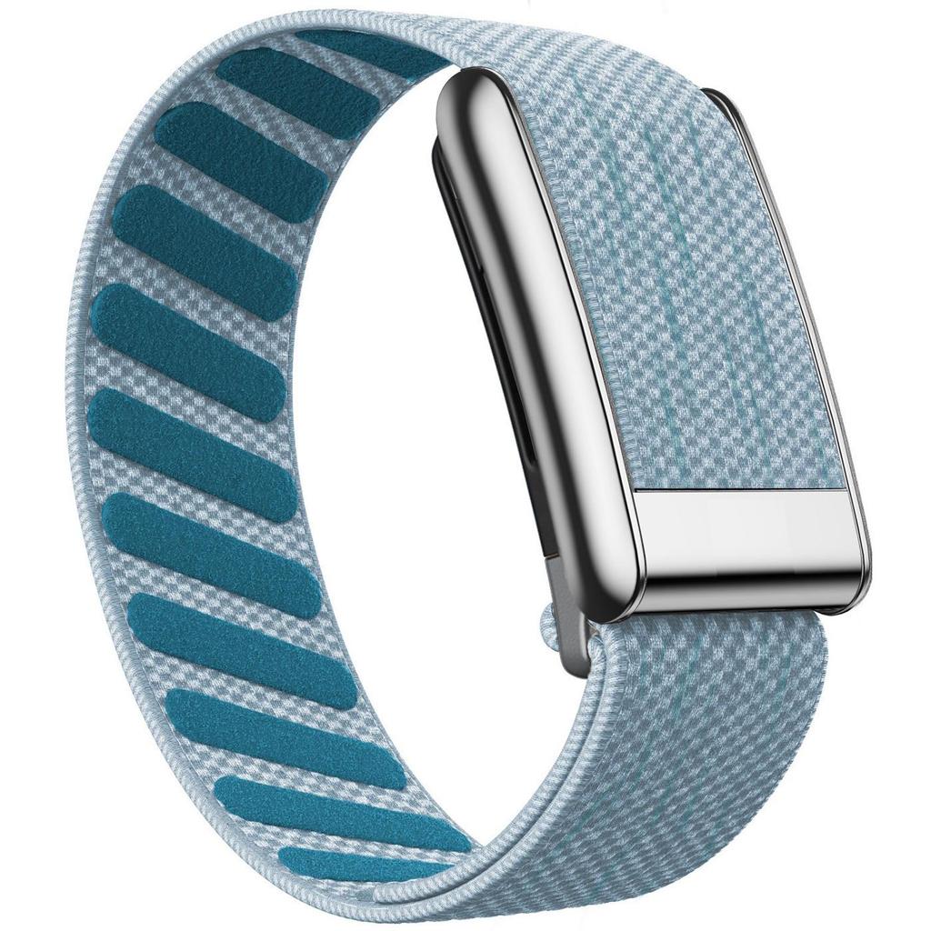 Whoop 5.0 Nylon Elastic Sport Band with Shiny Metal Frame (Gold/Silver)