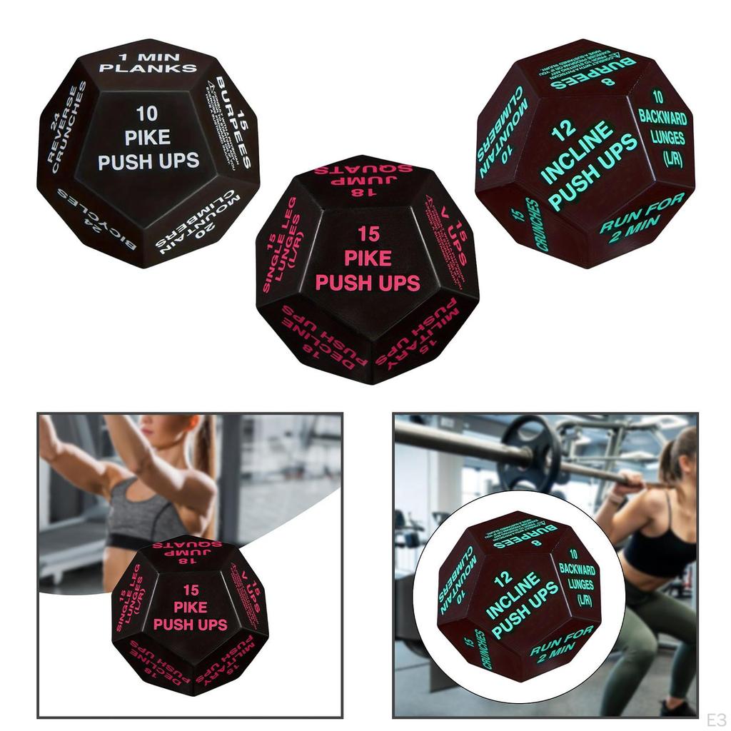 Bodyweight Sports Dice Fitness 4 Inches In Diameter Hiit Family Games Exercise Workout